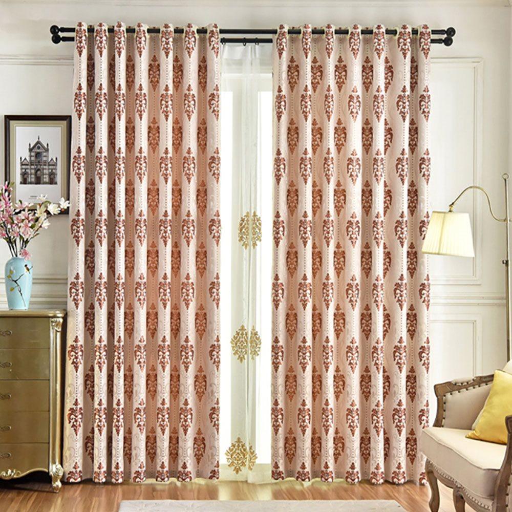 Modern High-end Jacquard Shading Curtains Sheer Silky Fabric Blackout Curtains for Living Room Bedroom Decoration Custom 2 Panels Drapes Heat insulation Sun Protection