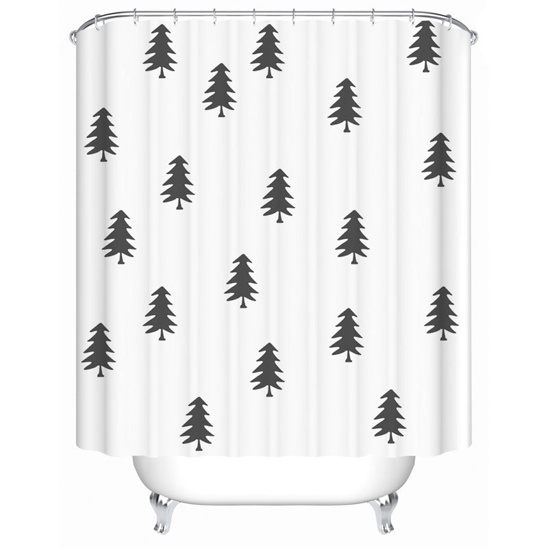 Trees Pattern Mildew Resistant Waterproof Polyester Material Shower Curtain