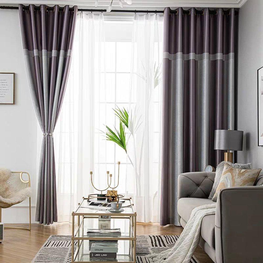 Modern Simple Style Shading Curtains for Living Room Bedroom Decoration Custom 2 Panels Drapes No Pilling No Fading No off-lining