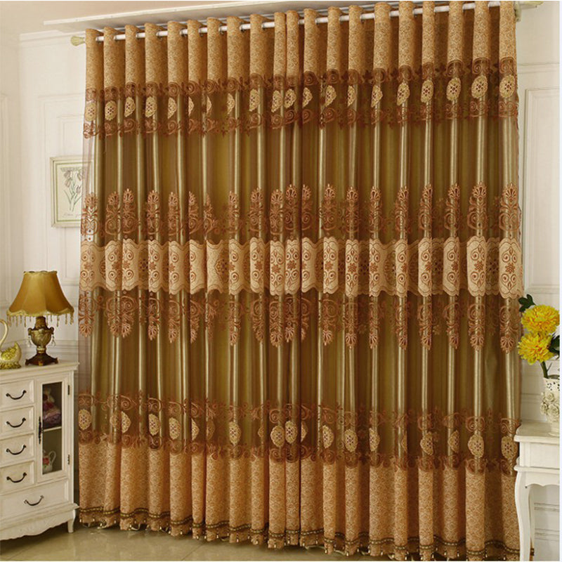 Custom Blackout Curtains for Living Room Bedroom Classical Gold Grommet Curtains Drapes No Pilling No Fading No off-lining