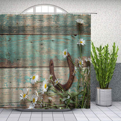 3D Printed Landscape Shower Curtain Bathroom Partition Curtain Durable Waterproof Mildew Proof Polyester