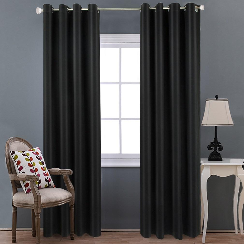 Modern Plain Blackout Curtains for Living Room Bedroom Curtain Custom 2 Panels Drapes Decoration No Pilling No Fading No off-lining Heat insulation Sun Protection