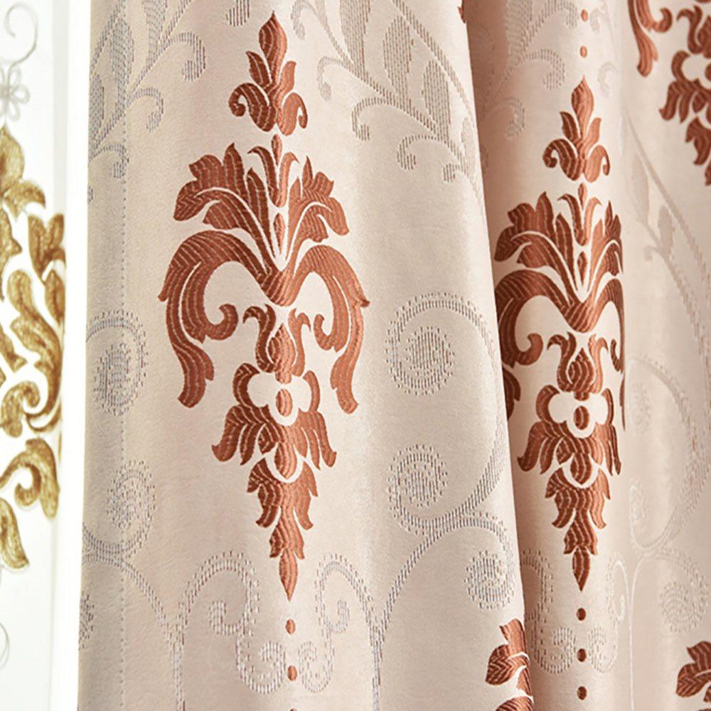 Modern High-end Jacquard Shading Curtains Sheer Silky Fabric Blackout Curtains for Living Room Bedroom Decoration Custom 2 Panels Drapes Heat insulation Sun Protection