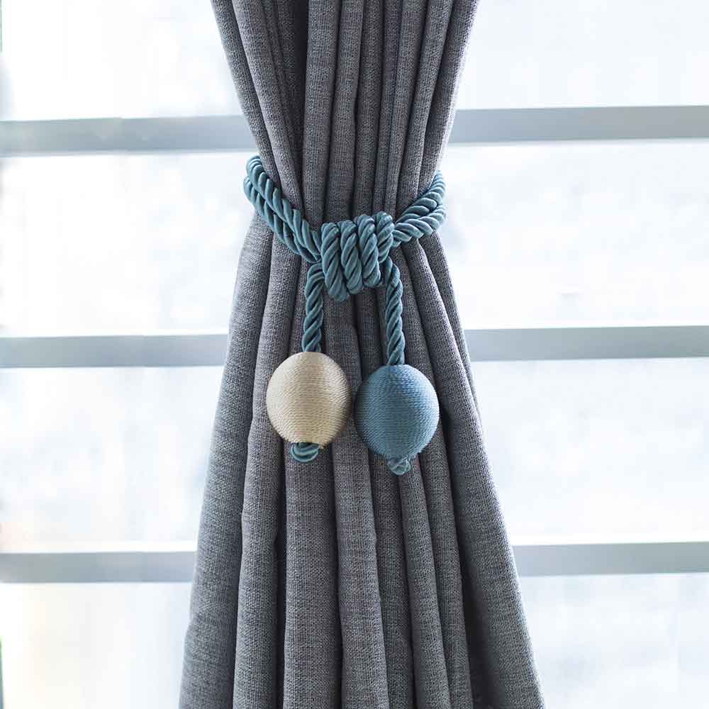 1 Pair of Polyester 2-Ball Decorative Curtain Tie Backs