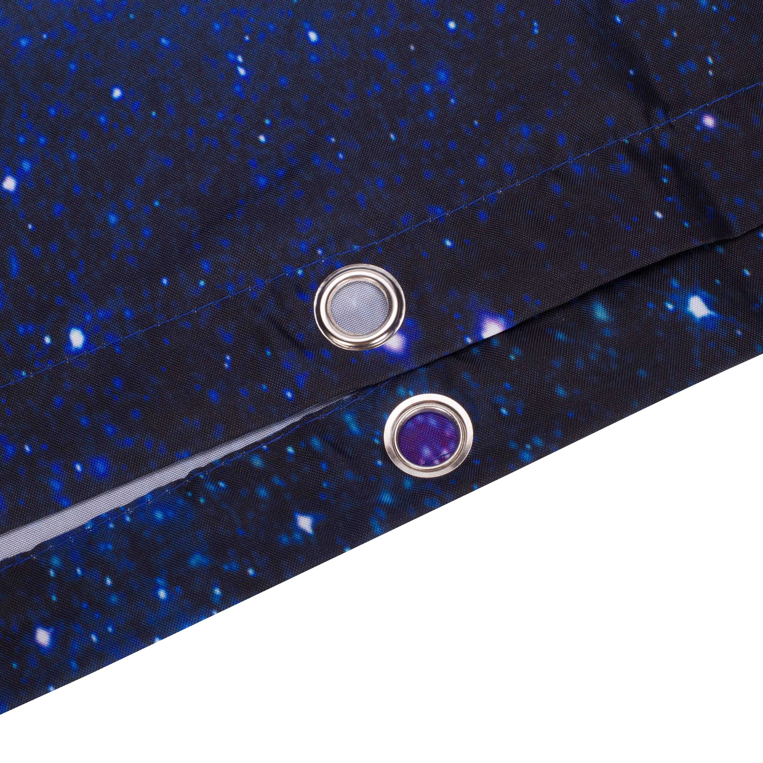 3D Galaxy Printed Polyester Dark Blue Bathroom Shower Curtain