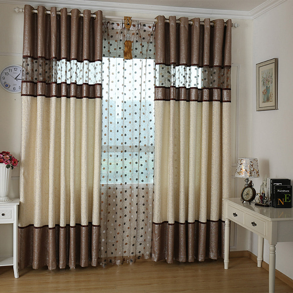 Modern Simple Spot Pattern Shading Curtains Sheer for Living Room Bedroom Decoration Custom 2 Panels Drapes No Pilling No Fading No off-lining