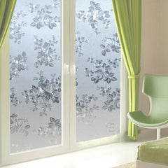 Floral Window Film No-glue Glass Static Sticker Privacy Protection