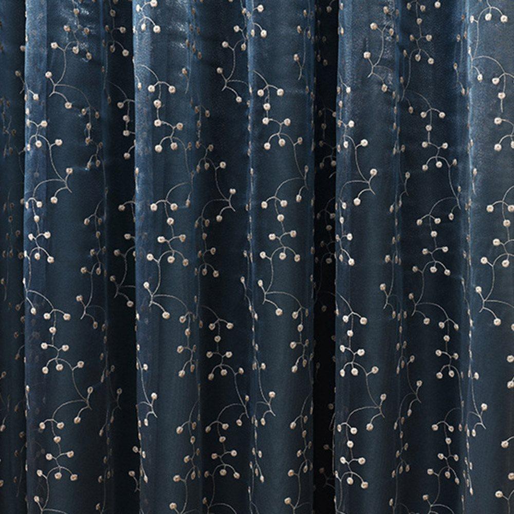 Modern Lace Curtain Sets Sheer and Lining Blackout Curtain Polyester Blackout for Living Room Bedroom Decoration