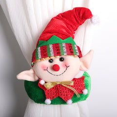 Christmas Curtain Buckle Tie Back 1 Pc Merry Christmas Cartoon Decor for Home Happy New Year