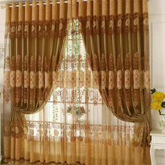 Custom Blackout Curtains for Living Room Bedroom Classical Gold Grommet Curtains Drapes No Pilling No Fading No off-lining