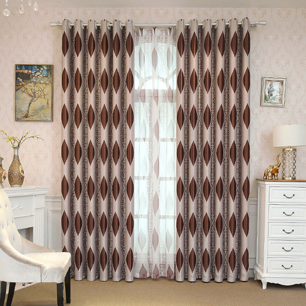 Modern Voile Elegant Brown Coffee Sheer Curtains Gauze for Living Room Bedroom Decoration Custom 2 Panels Breathable Voile Drapes No Pilling No Fading No off-lining Polyester