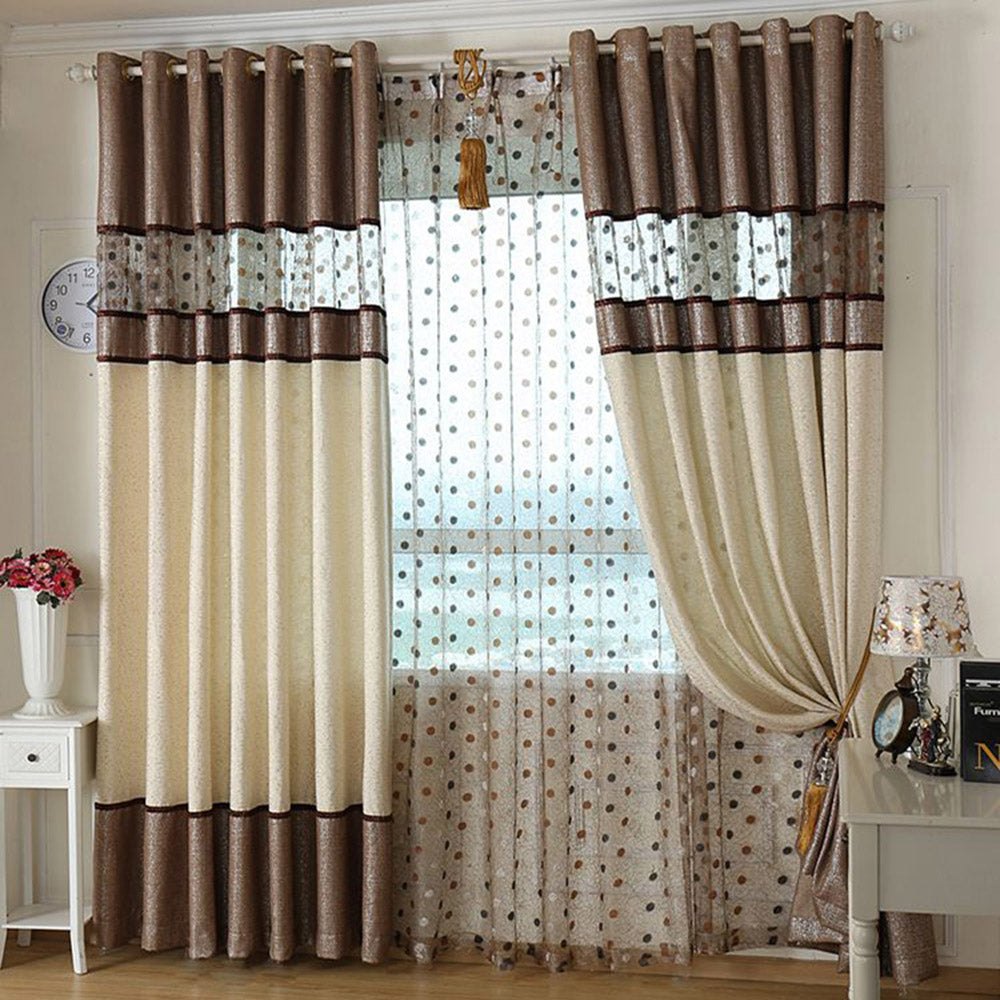 Modern Simple Spot Pattern Shading Curtains Sheer for Living Room Bedroom Decoration Custom 2 Panels Drapes No Pilling No Fading No off-lining