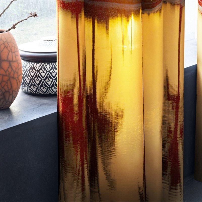 Golden Sunset Scenery with Palm Trees Printing 2 Panels Custom Living Room 3D Curtain