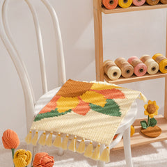 Sunflower woven cushion handmade DIY with All Accessories and Frame for Kids Students Adults Beginners Handmade DIY Decoration Unique Gift （Excluding woven board, to be purchased separately, please refer to the description for details）