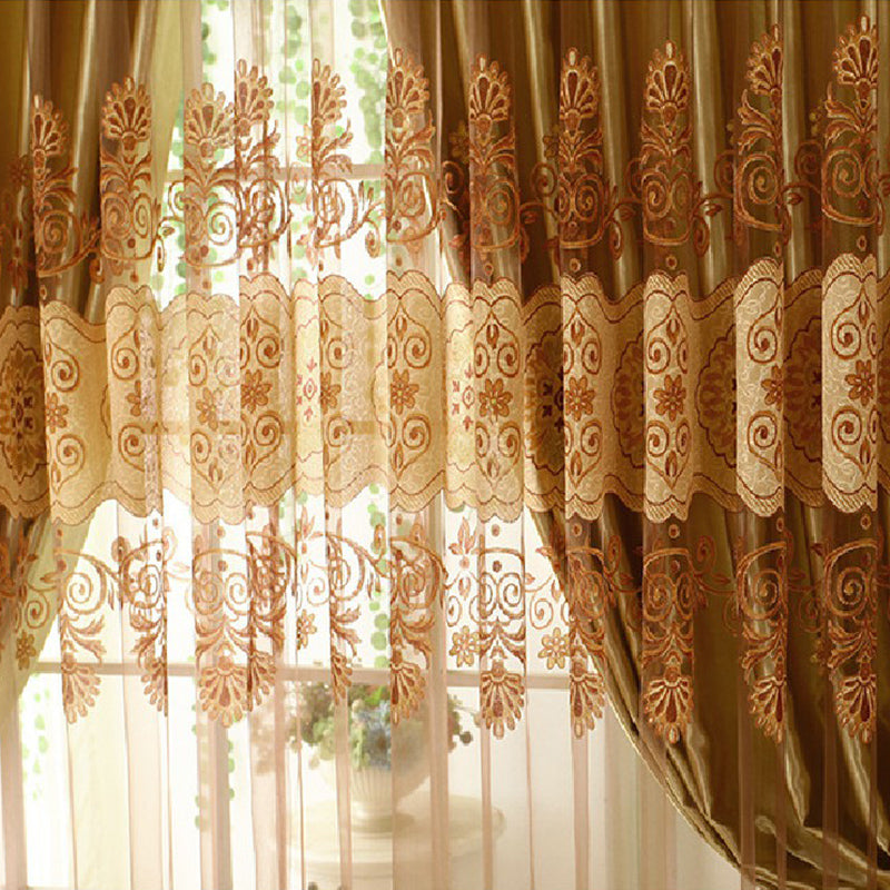 Custom Blackout Curtains for Living Room Bedroom Classical Gold Grommet Curtains Drapes No Pilling No Fading No off-lining