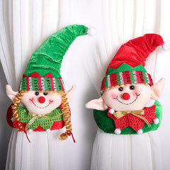 Christmas Curtain Buckle Tie Back 1 Pc Merry Christmas Cartoon Decor for Home Happy New Year