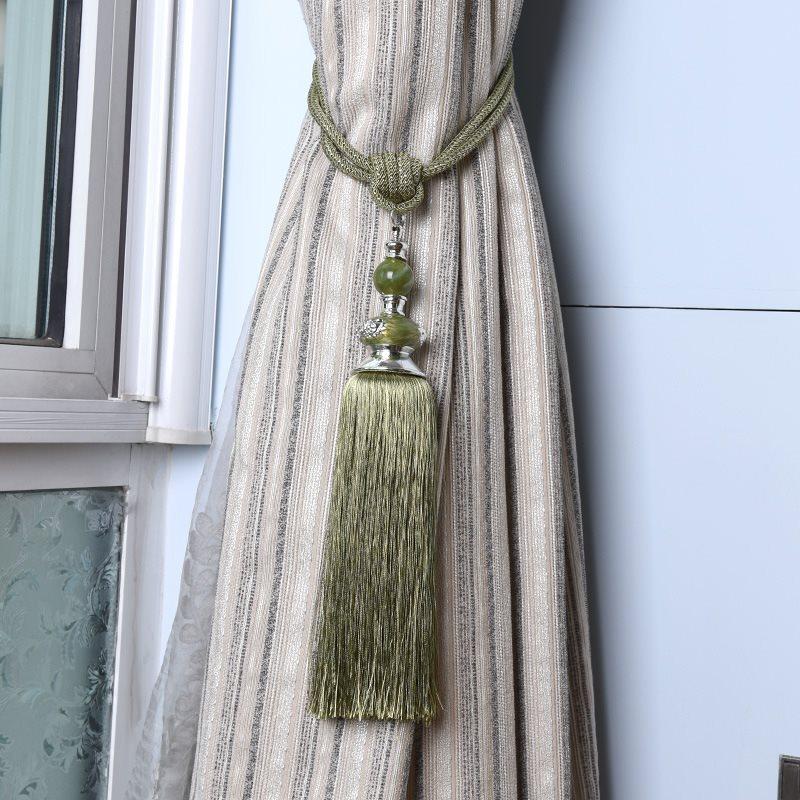 1 Pair Curtain Accessories Paired Crystal Balls Hanging Tassels Curtains Tie back 8 Color