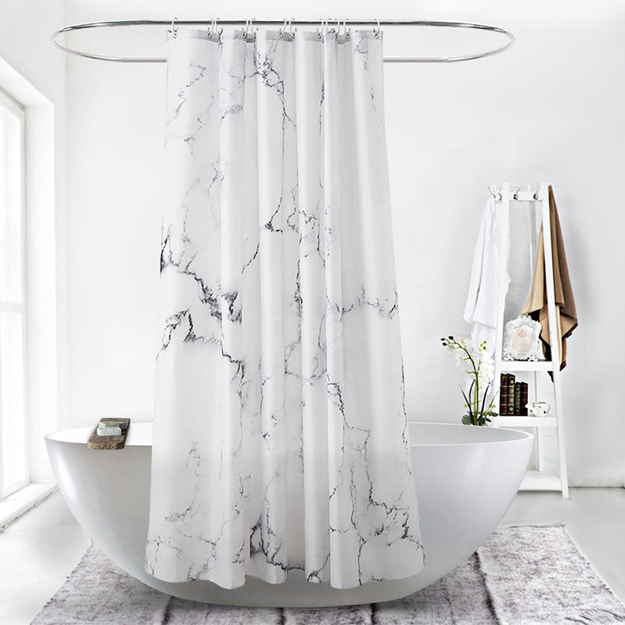 Creative  Printing Marble Waterproof Polyester Shower Curtain