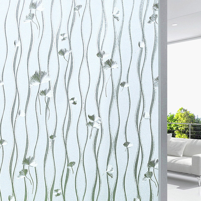 No Glue 3D Floral Effect Window Film Static Cling Privacy Glass