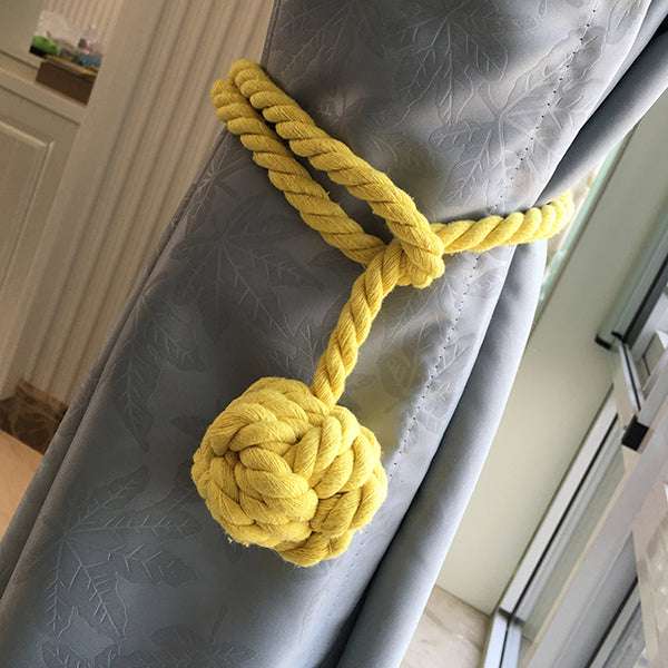 Decorative Pure Manual Weaving Cotton Rope Curtain Tiebacks 1 Pair