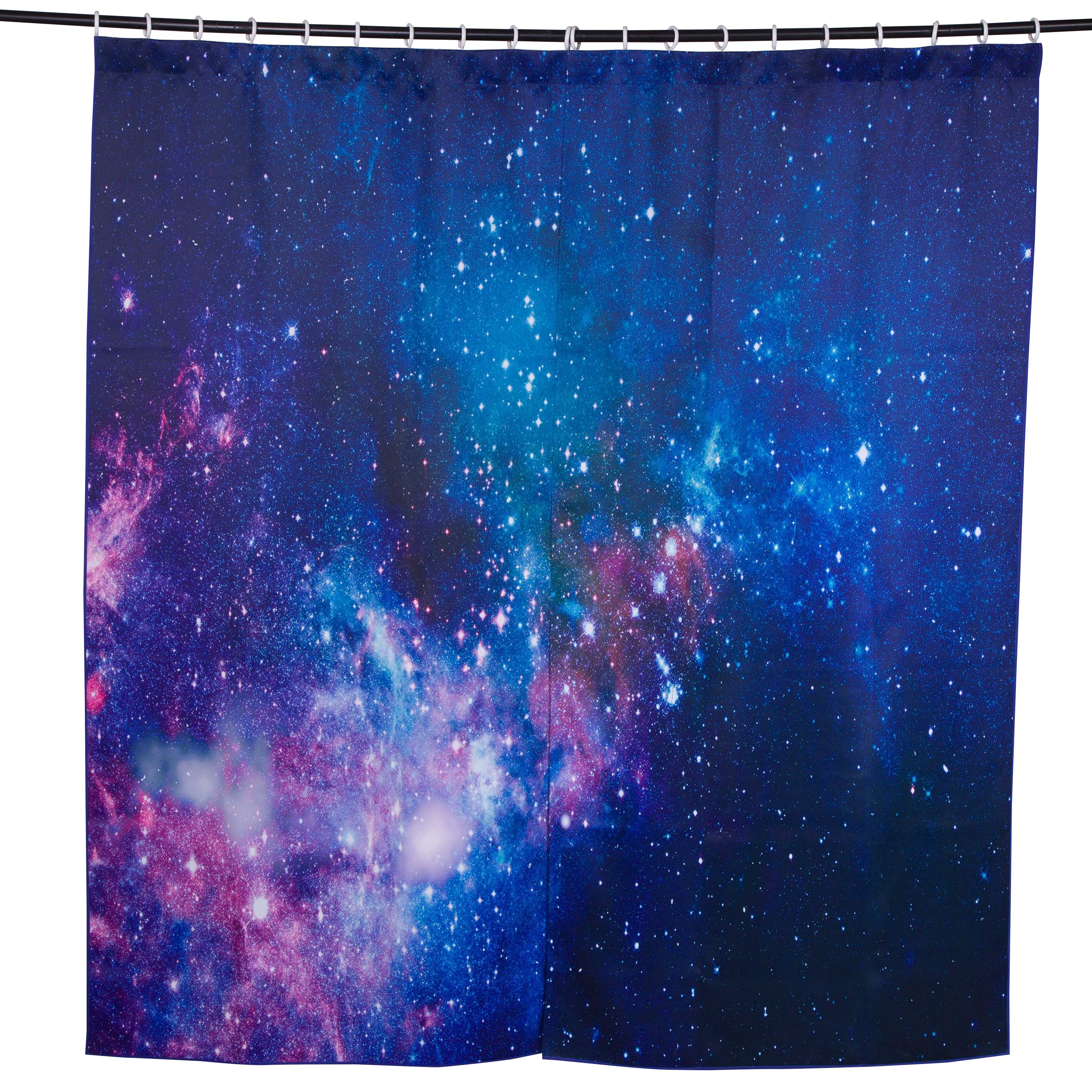 3D Gorgeous Dark Blue Galaxy Printed Polyester Blackout Custom 2 Panels Curtain