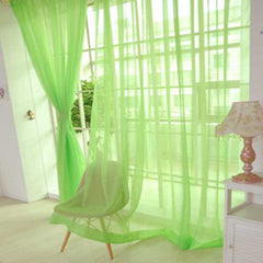 Elegant Pure Colored Light Green Custom Sheer Curtain