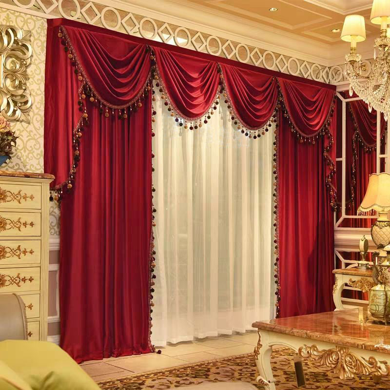 Luxury Elegant Velvet Blackout 2 Panels Shading Curtains Never Fading Cracking Peeling or Flaking Prevents UV Ray Excellent Performance on Room Darkening