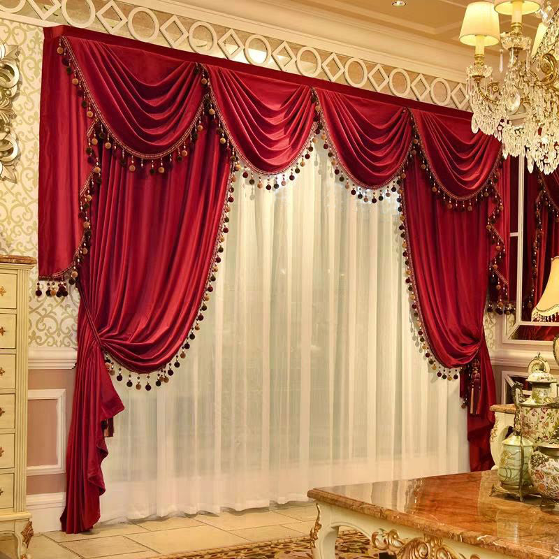 Luxury Elegant Velvet Blackout 2 Panels Shading Curtains Never Fading Cracking Peeling or Flaking Prevents UV Ray Excellent Performance on Room Darkening