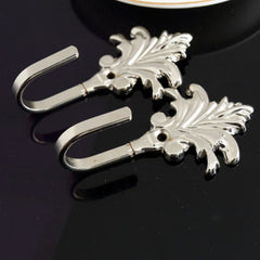 European Retro Floral Decorative Curtain Hooks and Wall Hooks 1 Pair