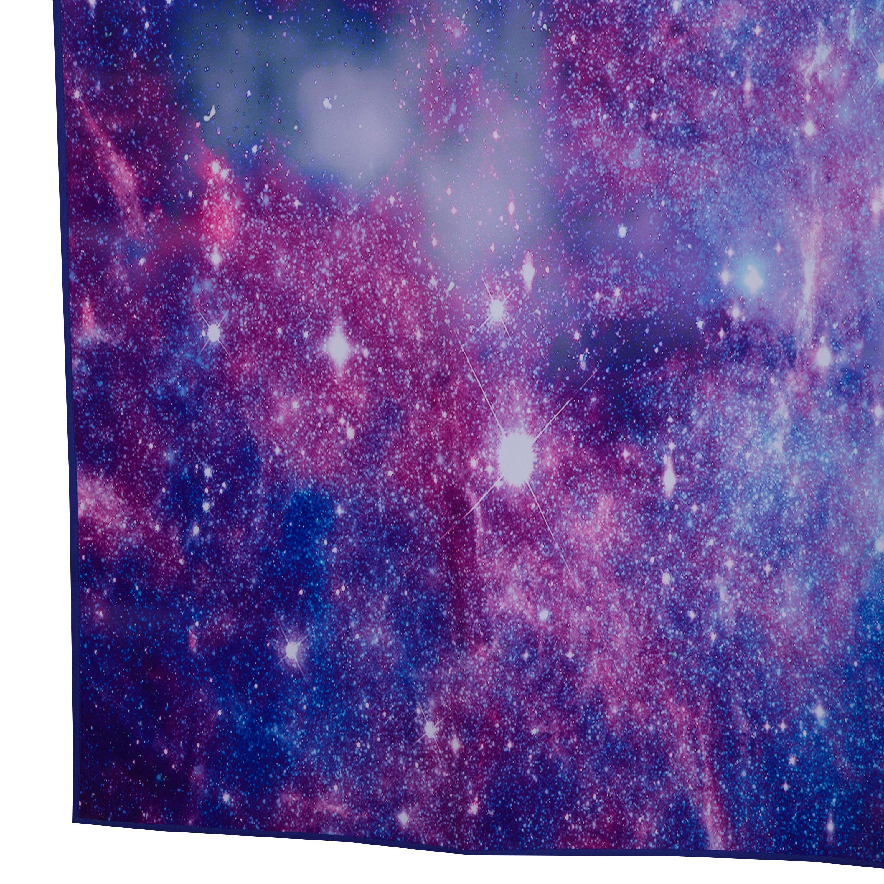 3D Gorgeous Dark Blue Galaxy Printed Polyester Blackout Custom 2 Panels Curtain