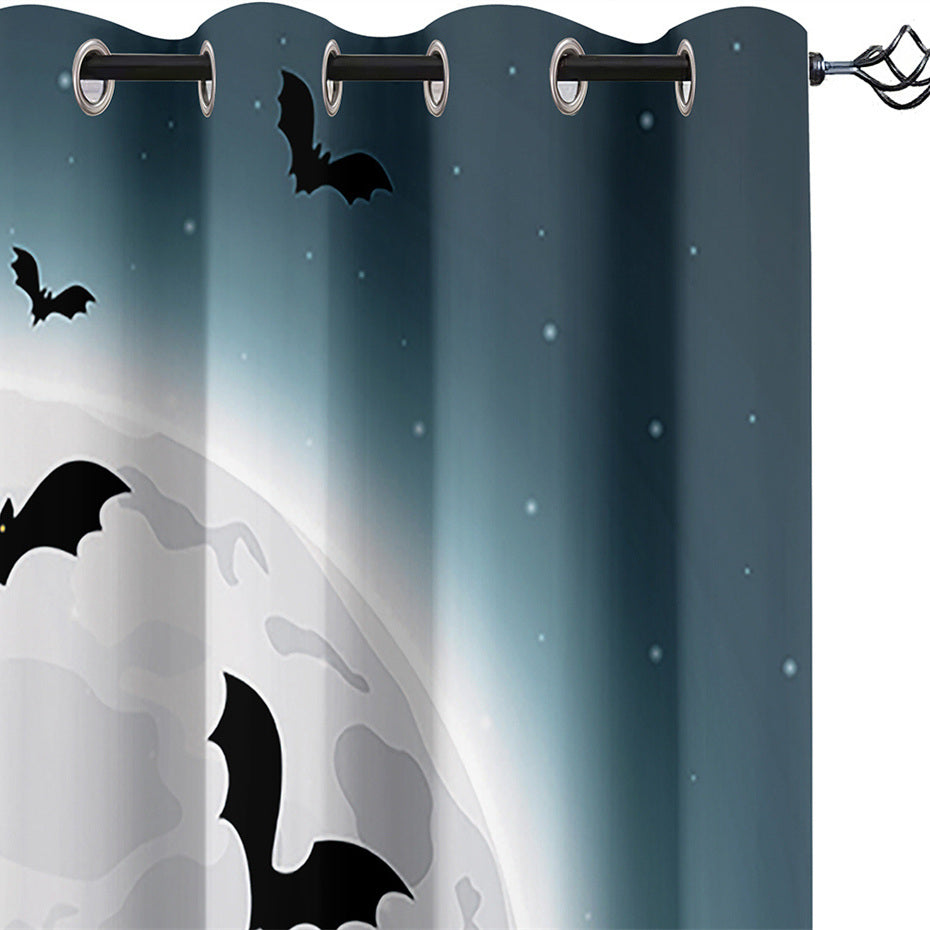 Halloween Castle Creative 3D Printed Blackout Decoration Window Curtains Custom 2 Panels Drapes