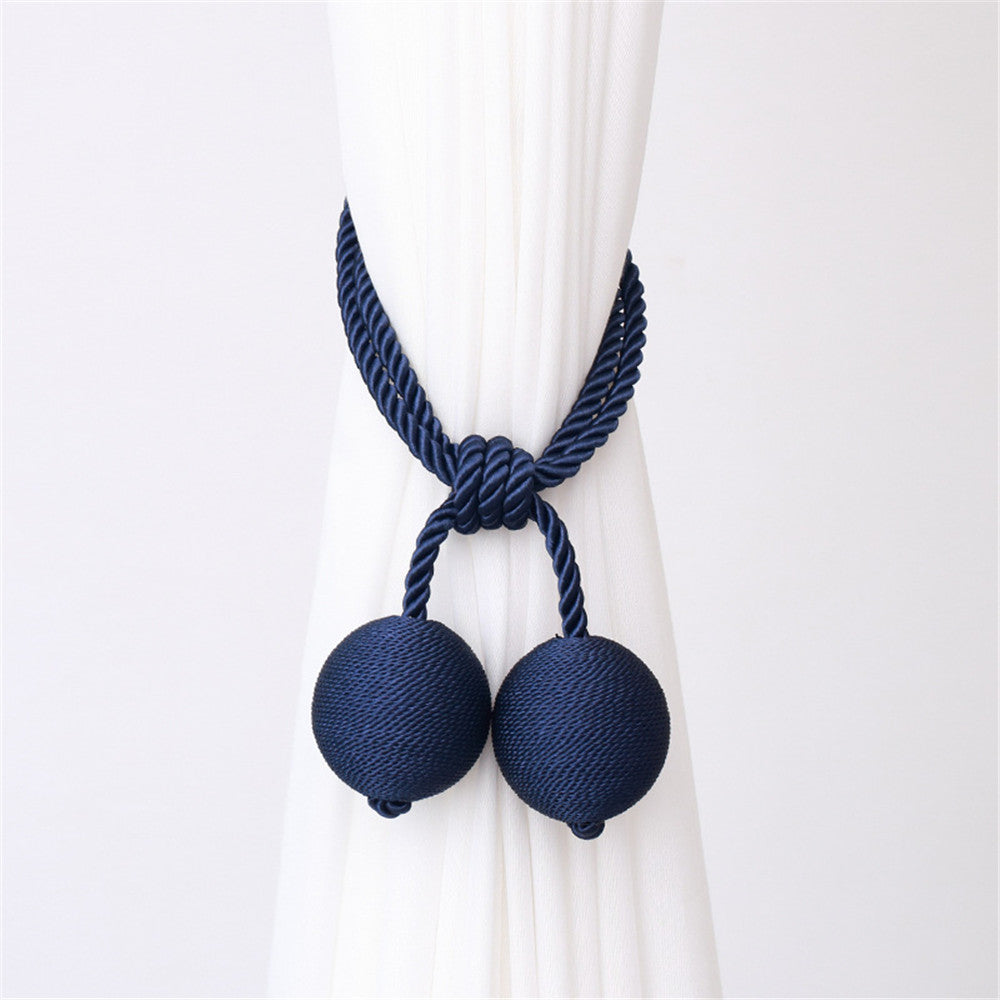 Modern Simple Decorative Ball 1 Pair Magnetic Snap Curtain Tie Backs