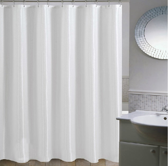 High Quality White Concise Design Shower Curtain