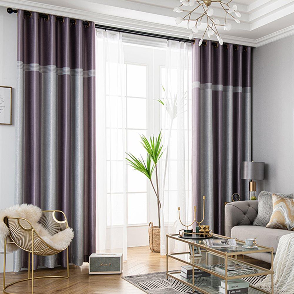 Modern Simple Style Shading Curtains for Living Room Bedroom Decoration Custom 2 Panels Drapes No Pilling No Fading No off-lining