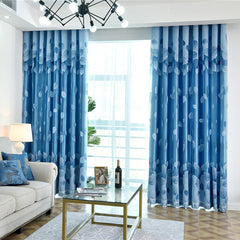 Jacquard Technics Decorative Feature Polyester Material Plant Pattern Curtain Sets