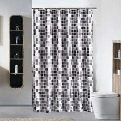 Mosaic Pattern Extra-Thick Waterproof Polyester Shower Curtains