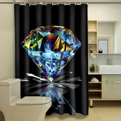 Glamorous Bright Diamond Polyester 3D Shower Curtain