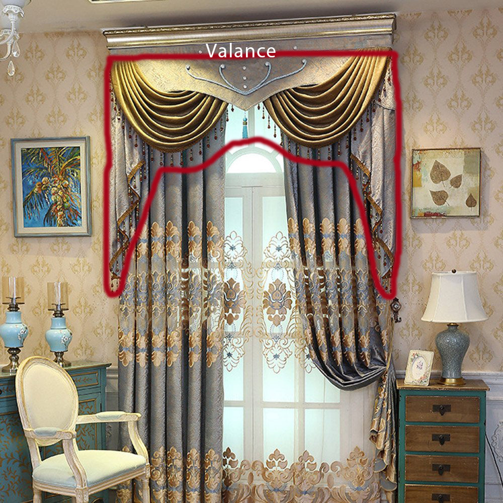 European High-end Chenille Embroidery Hollow Shading Curtains Sheer for Living Room Bedroom Decoration Custom 2 Panels Drapes