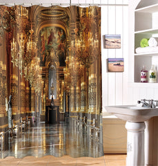 3D Royal Church Printed Polyester Bathroom Shower Curtain