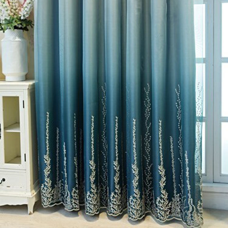 Custom European Decoration Blackout Sheer and Lining Curtain Sets for Living Room Bedroom