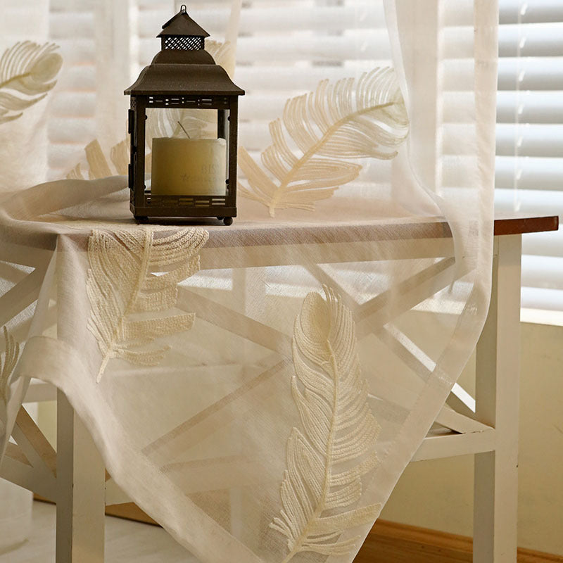 White Feather Custom Sheer Curtain