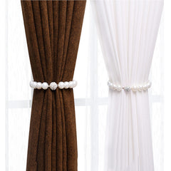 Pearl Curtain Tieback, Magnetic Clips Holdback Buckle Tiebacks 1 Pair