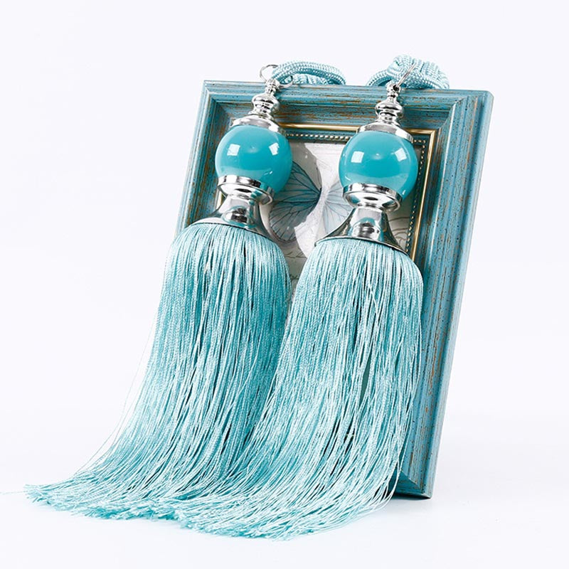 Beddinginn Paired Lantern Single Hanging Ball Tassels Curtains Buckle 1 Pair