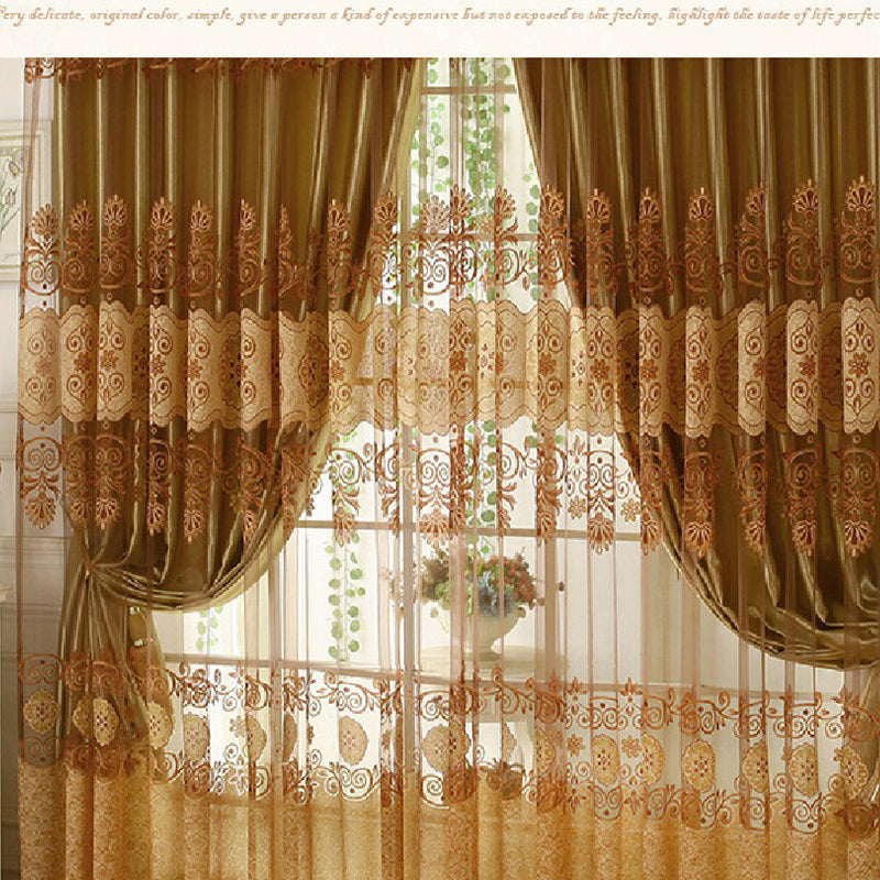 Custom Blackout Curtains for Living Room Bedroom Classical Gold Grommet Curtains Drapes No Pilling No Fading No off-lining