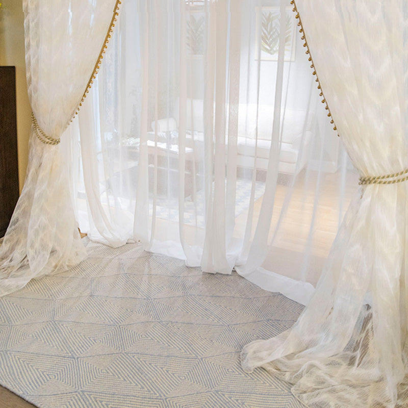 American Ins Style Romantic Custom Voile Sheer Curtains for Living Room and Bedroom