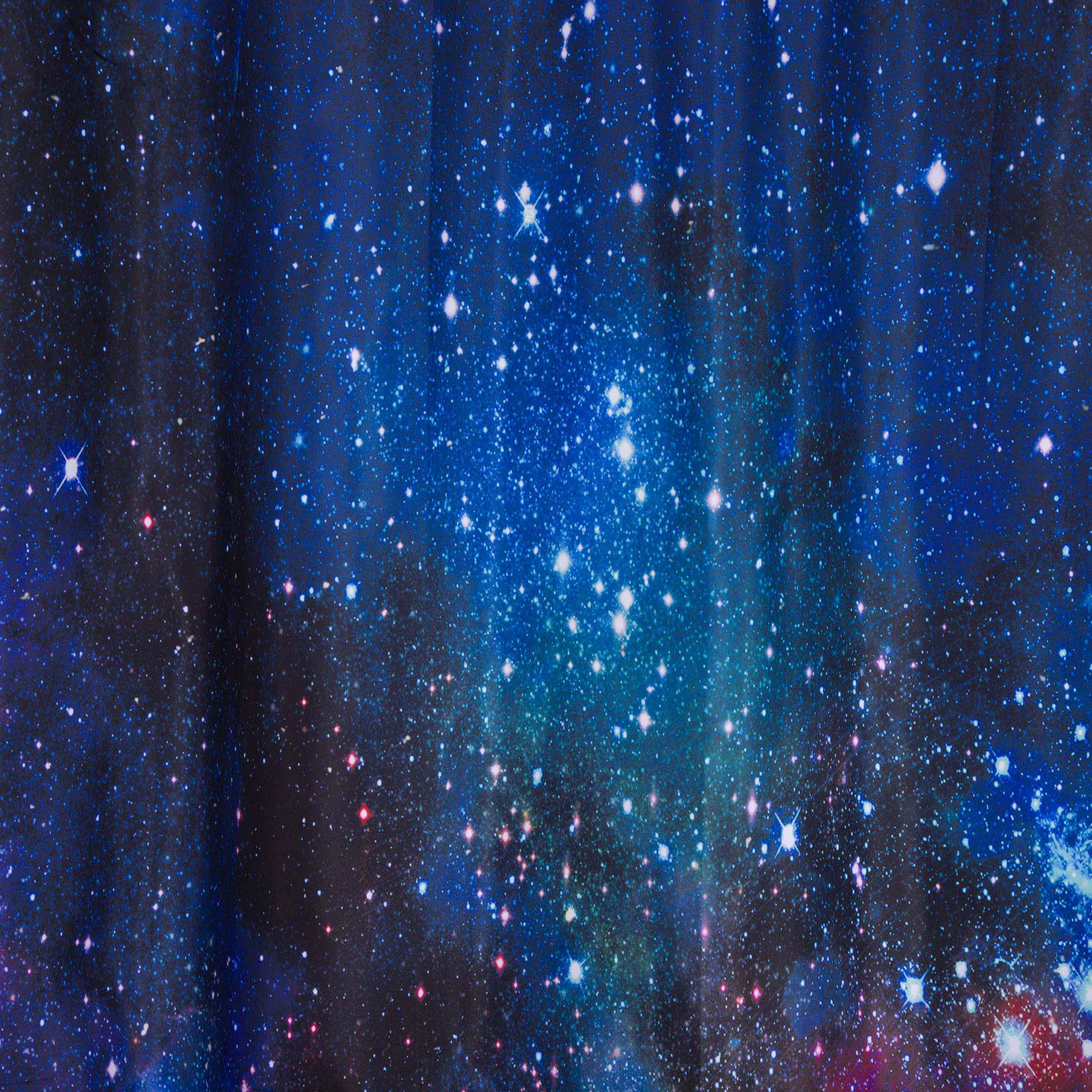 3D Galaxy Printed Polyester Dark Blue Bathroom Shower Curtain