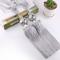 1 Pair Paired Plastic Pearls Hanging Ball Tassels Curtains Tieback