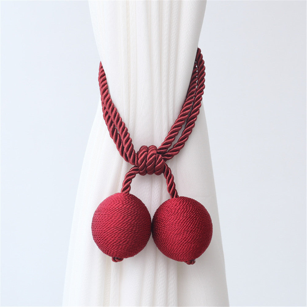 Modern Simple Decorative Ball 1 Pair Magnetic Snap Curtain Tie Backs