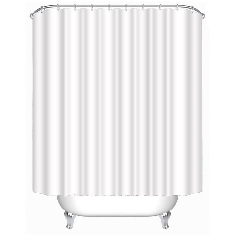 Mouldproof and Waterproof Polyester White Bathroom Shower Curtain