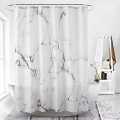 Creative  Printing Marble Waterproof Polyester Shower Curtain